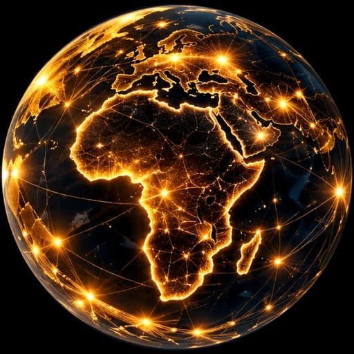 MOKILIX emblem: a globe centred on Africa
